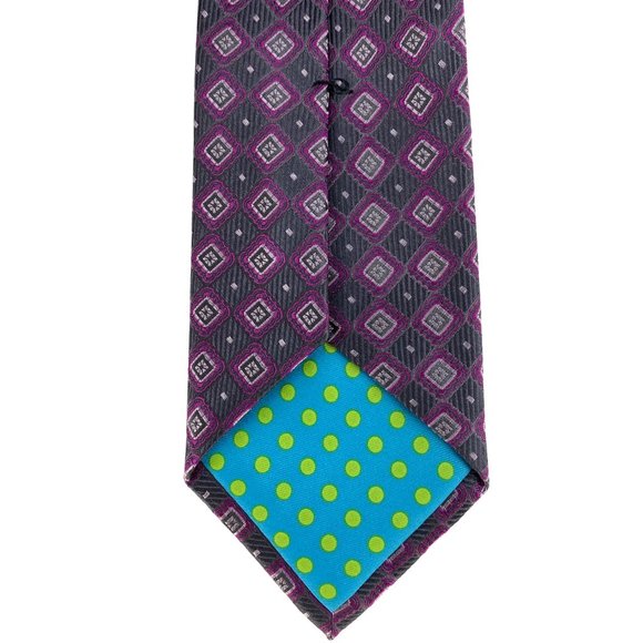 TED BAKER LONDON Diamond Polka Dot Silk Tie - Picture 16 of 16